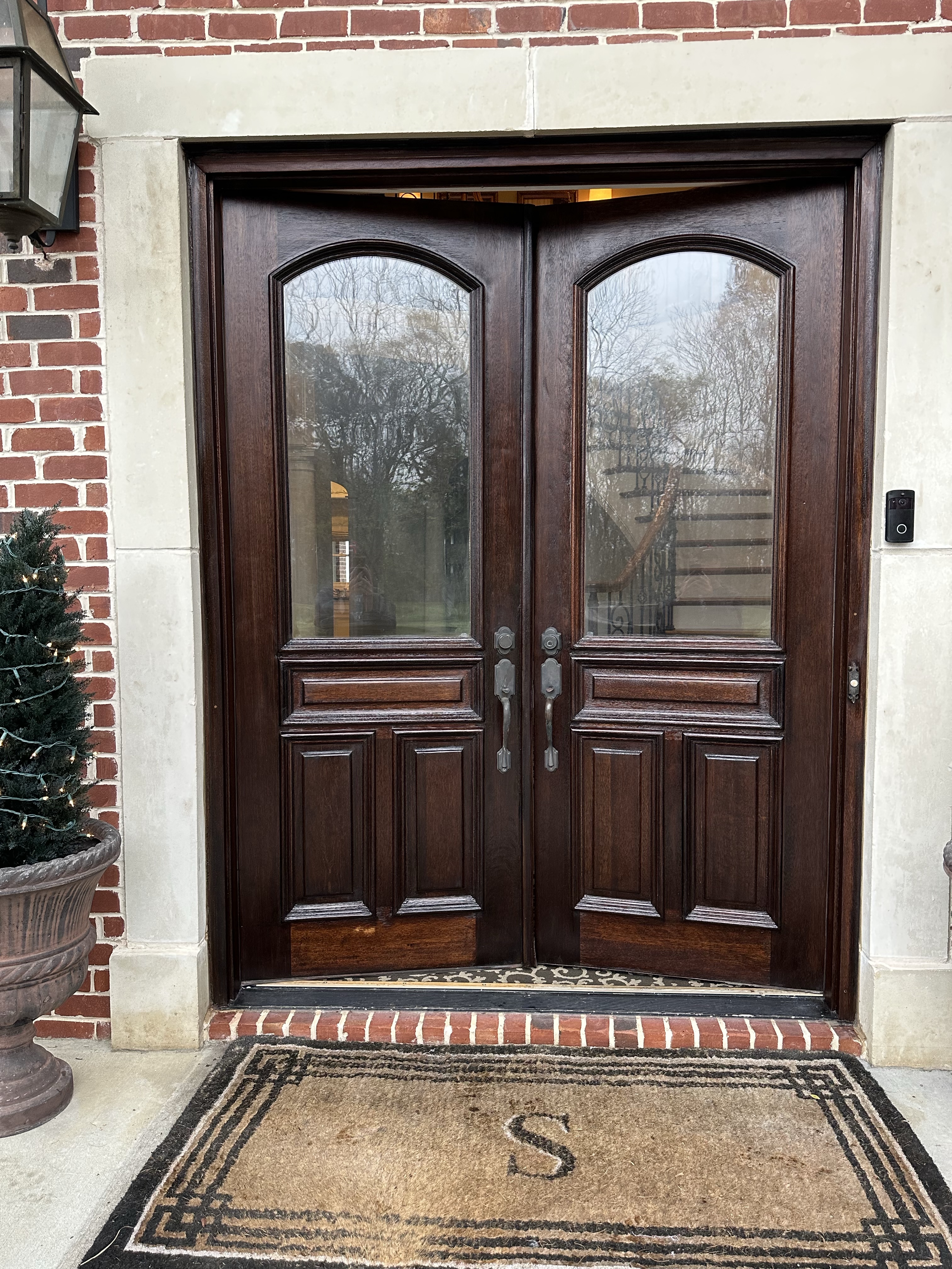 After Photo of stained doors