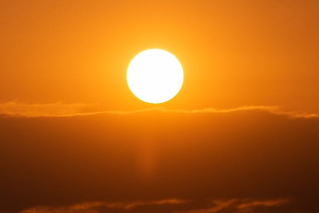 blazing sun